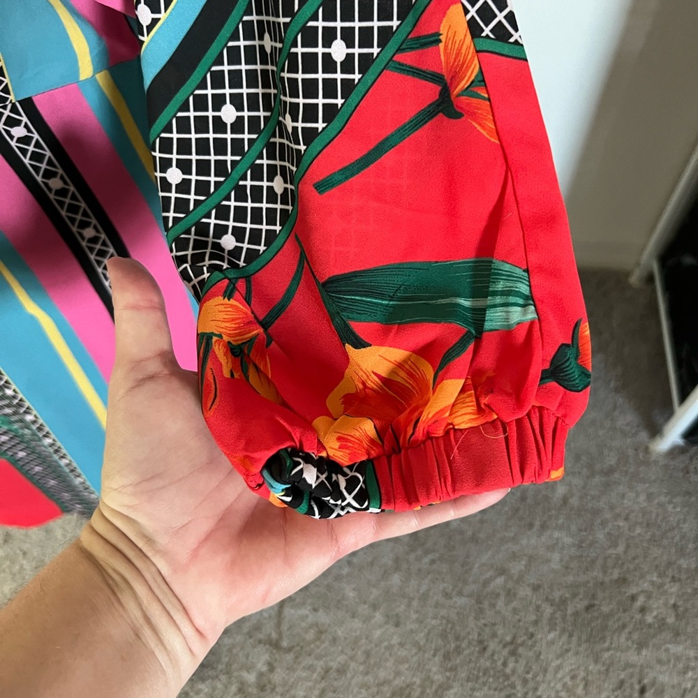 EUC SHEIN Multicolor One-Shoulder Dress 6 - Picture 3 of 10